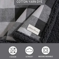 Eddie Bauer Cabin Cotton Flannel Lightweight Throw