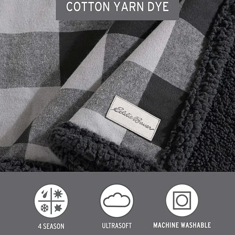 Eddie Bauer Cabin Cotton Flannel Lightweight Throw