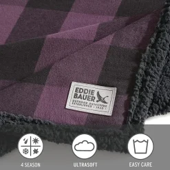 Eddie Bauer Cabin Plaid Cotton Flannel Lightweight Throw
