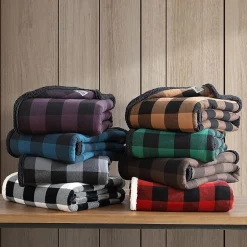 Eddie Bauer Cabin Plaid Cotton Flannel Lightweight Throw