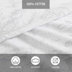 Eddie Bauer 100% Cotton Percale Deep Pocket Sheet Set