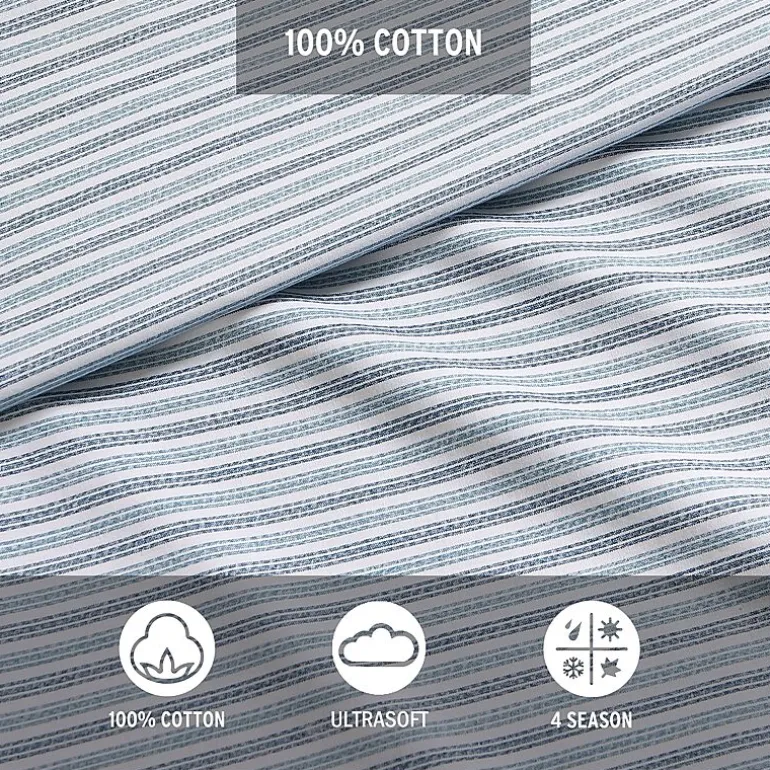 Eddie Bauer 100% Cotton Percale Deep Pocket Sheet Set