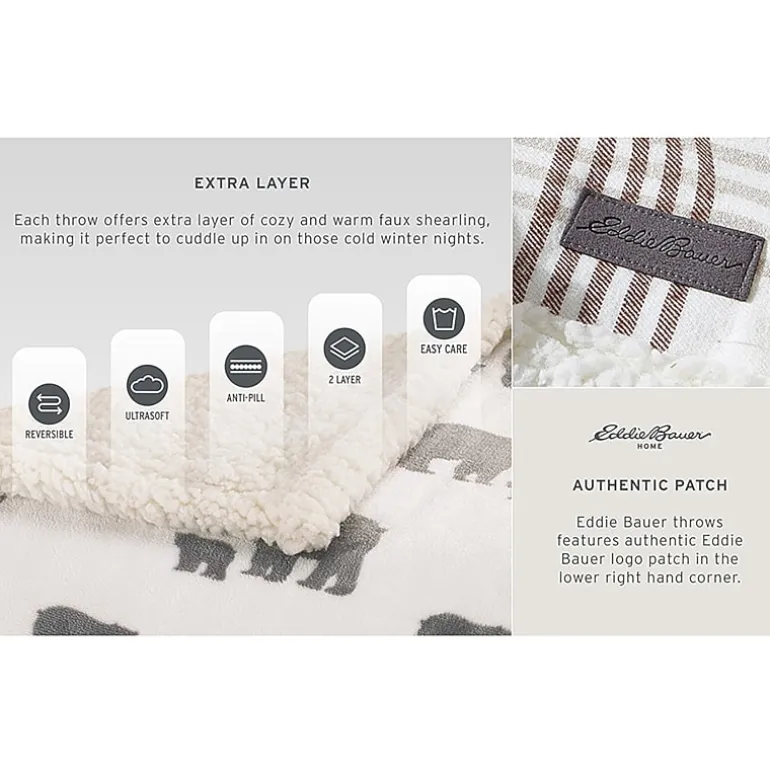 Eddie Bauer Grizzly Peak Washable Lightweight Throw
