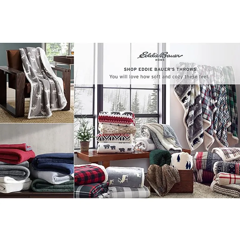 Eddie Bauer Grizzly Peak Washable Lightweight Throw