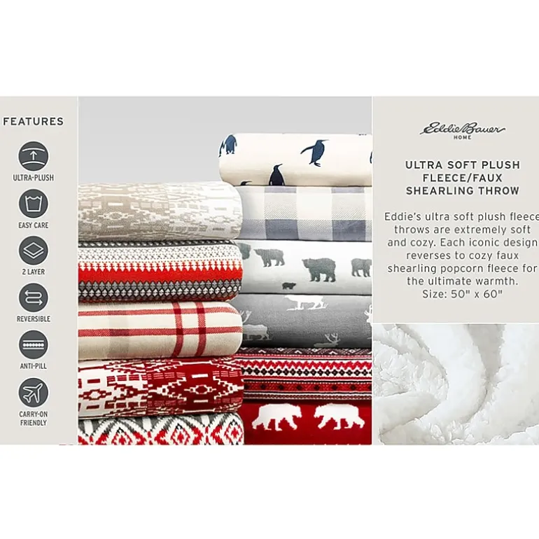 Eddie Bauer Grizzly Peak Washable Lightweight Throw