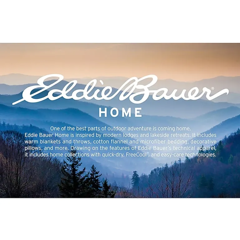 Eddie Bauer Pine Plaid Washable Lightweight Throw