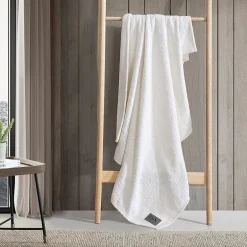 Eddie Bauer Woodblock Floral Washable Throw