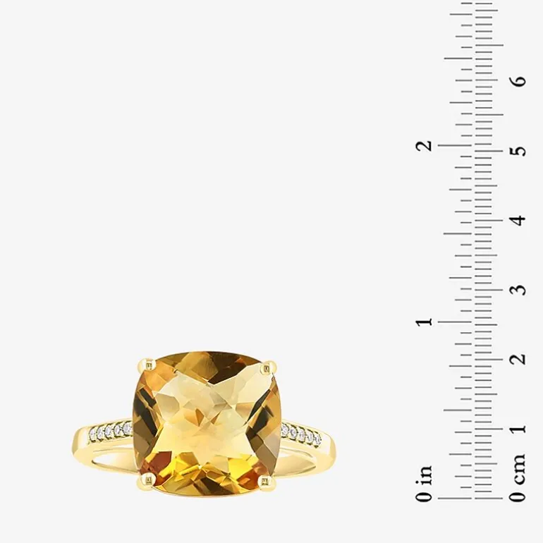 Effy Final Call Womens Genuine Gemstone 14K White/Yellow/Rose Gold Cushion Cocktail Ring