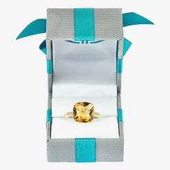 Effy Final Call Womens Genuine Gemstone 14K White/Yellow/Rose Gold Cushion Cocktail Ring