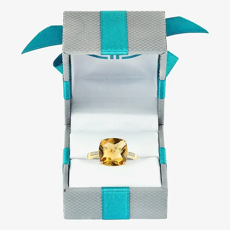 Effy Final Call Womens Genuine Gemstone 14K White/Yellow/Rose Gold Cushion Cocktail Ring