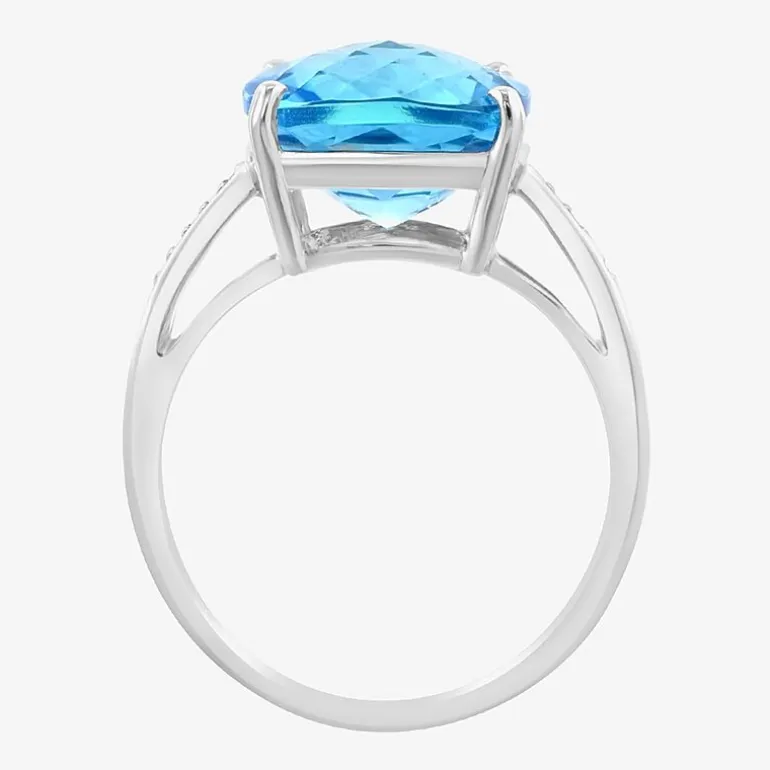 Effy Final Call Womens Genuine Gemstone 14K White/Yellow/Rose Gold Cushion Cocktail Ring