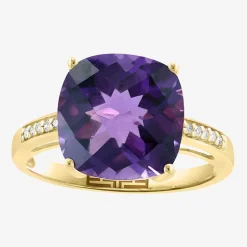 Effy Final Call Womens Genuine Gemstone 14K White/Yellow/Rose Gold Cushion Cocktail Ring