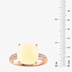 Effy Final Call Womens Genuine Gemstone 14K White/Yellow/Rose Gold Cushion Cocktail Ring
