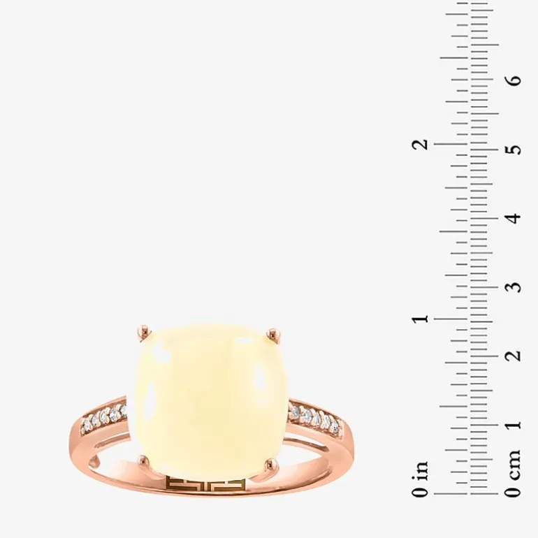 Effy Final Call Womens Genuine Gemstone 14K White/Yellow/Rose Gold Cushion Cocktail Ring