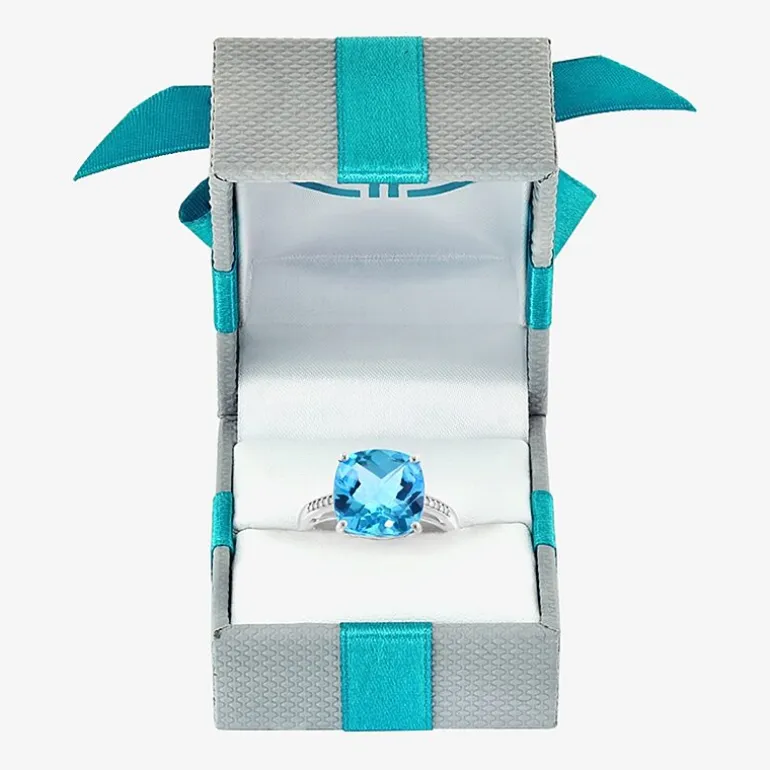 Effy Final Call Womens Genuine Gemstone 14K White/Yellow/Rose Gold Cushion Cocktail Ring