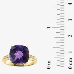 Effy Final Call Womens Genuine Gemstone 14K White/Yellow/Rose Gold Cushion Cocktail Ring