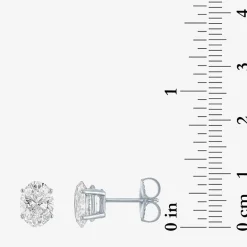 ( E-F/Si1-Si2 ) 2 CT. T.W. Lab-Grown Diamond 14K Gold 8mm Oval Stud Earrings