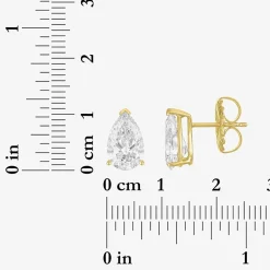 ( E-F/Si1-Si2 ) 2 CT. T.W. Lab-Grown Diamond 14K Gold 8.8mm Pear Stud Earrings
