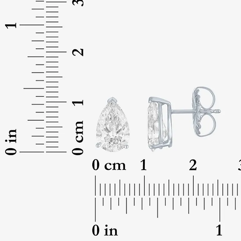 ( E-F/Si1-Si2 ) 2 CT. T.W. Lab-Grown Diamond 14K Gold 8.8mm Pear Stud Earrings