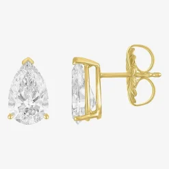 ( E-F/Si1-Si2 ) 2 CT. T.W. Lab-Grown Diamond 14K Gold 8.8mm Pear Stud Earrings