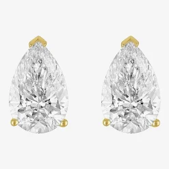 ( E-F/Si1-Si2 ) 2 CT. T.W. Lab-Grown Diamond 14K Gold 8.8mm Pear Stud Earrings