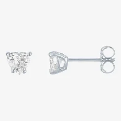 ( E-F/Si1-Si2 ) 1/2 CT. T.W. Lab-Grown Diamond 10K Gold 5.1mm Heart Stud Earrings