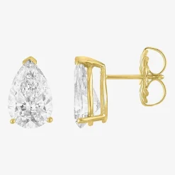 ( E-F/Si1-Si2 ) 4 CT. T.W. Lab-Grown Diamond 14K Gold 11.4mm Pear Stud Earrings