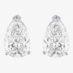( E-F/Si1-Si2 ) 4 CT. T.W. Lab-Grown Diamond 14K Gold 11.4mm Pear Stud Earrings