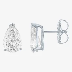 ( E-F/Si1-Si2 ) 4 CT. T.W. Lab-Grown Diamond 14K Gold 11.4mm Pear Stud Earrings