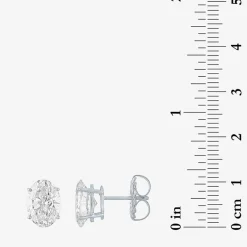 ( E-F/Si1 Si2 ) 4 CT. T.W. Lab-Grown Diamond 14K Gold 9.8mm Oval Stud Earrings