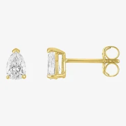 ( E-F/ Si1-Si2 ) 1/2 CT. T.W. Lab-Grown Diamond 10K Gold 5.4mm Pear Stud Earrings