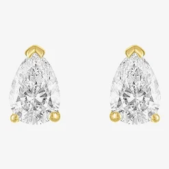 ( E-F/ Si1-Si2 ) 1/2 CT. T.W. Lab-Grown Diamond 10K Gold 5.4mm Pear Stud Earrings