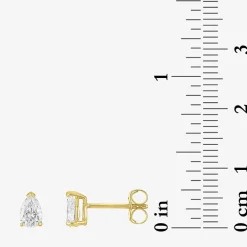 ( E-F/ Si1-Si2 ) 1/2 CT. T.W. Lab-Grown Diamond 10K Gold 5.4mm Pear Stud Earrings