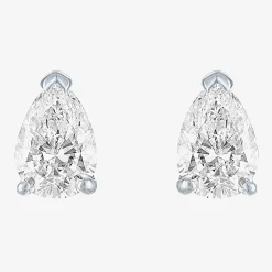 ( E-F/ Si1-Si2 ) 1/2 CT. T.W. Lab-Grown Diamond 10K Gold 5.4mm Pear Stud Earrings