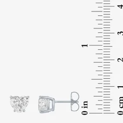 ( E-F/Si1-Si2 ) 2 CT. T.W. Lab-Grown Diamond 14K Gold 7.3mm Heart Stud Earrings