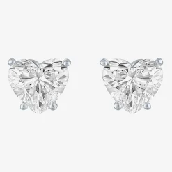( E-F/Si1-Si2 ) 2 CT. T.W. Lab-Grown Diamond 14K Gold 7.3mm Heart Stud Earrings