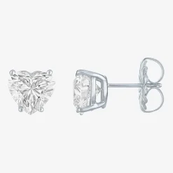 ( E-F/Si1-Si2 ) 3 CT. T.W. Lab-Grown Diamond 14K Gold 8.1mm Heart Stud Earrings