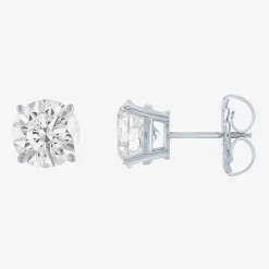 ( E-F/Si1-Si2 ) 4 CT. T.W. Lab-Grown Diamond 14K Gold 8mm Round Stud Earrings