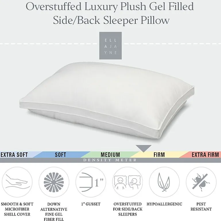 Ella Jayne Gussetted Medium/Firm Plush Down Alternative Side/Back Sleeper Pillow