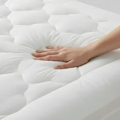 Ella Jayne Lofty 100% Cotton Plush Gel Fiber Filled Mattress Topper