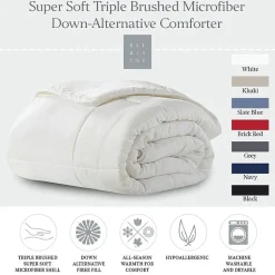 Ella Jayne Microfiber Down-Alternative Solid Color Comforter