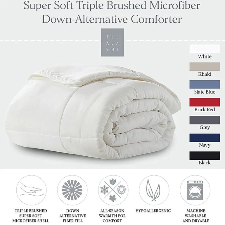 Ella Jayne Microfiber Down-Alternative Solid Color Comforter