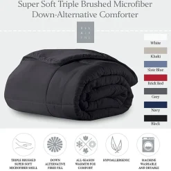 Ella Jayne Microfiber Down-Alternative Solid Color Comforter