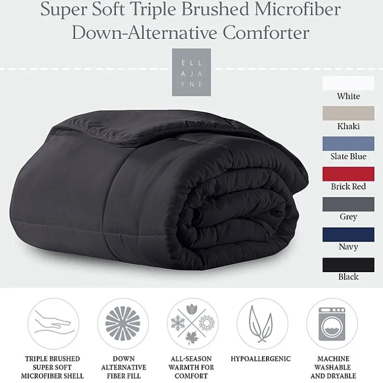 Ella Jayne Microfiber Down-Alternative Solid Color Comforter