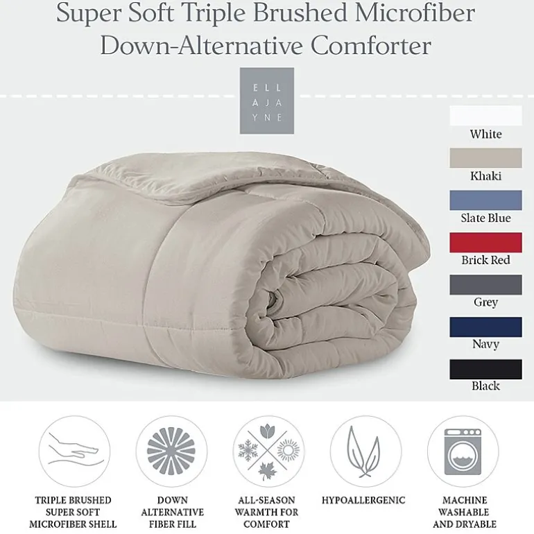 Ella Jayne Microfiber Down-Alternative Solid Color Comforter