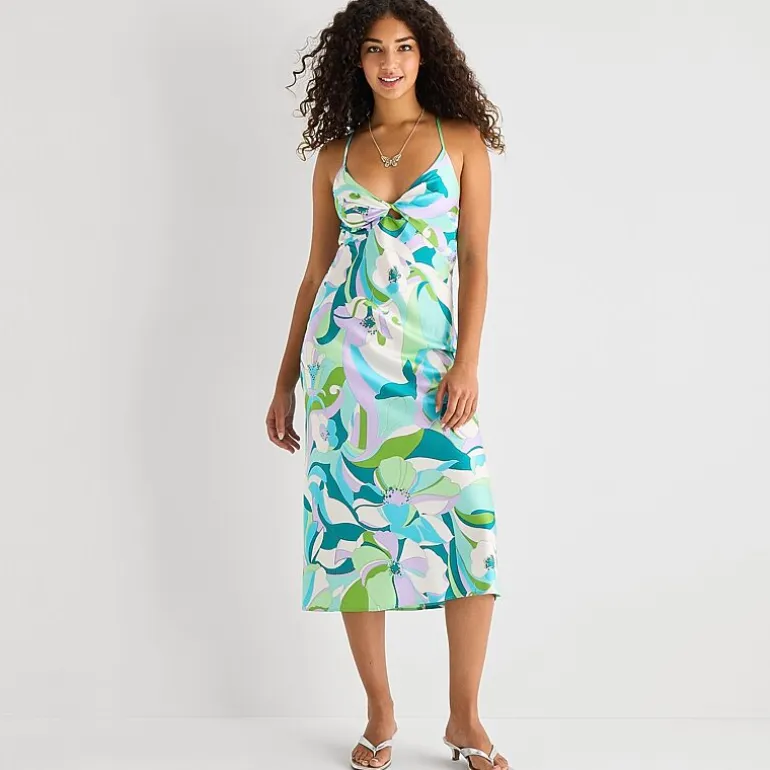 Emerald Sundae Womens Juniors Sleeveless Slip Dress