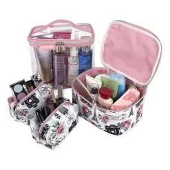 Emma & Chloe 4-pc.Travel Cosmetic Bag Train Set