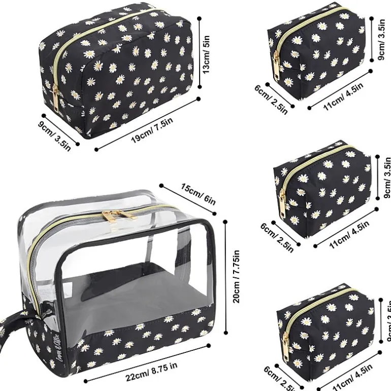 Emma & Chloe 5-pc.Travel Wristlet Set