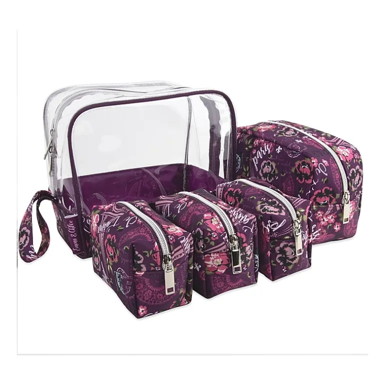 Emma & Chloe 5-pc.Travel Wristlet Set