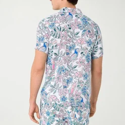 Endless Summer Mens Striped Short Sleeve Swim Shirt